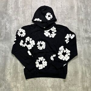 Black and White Denim Tear Hoodie XL